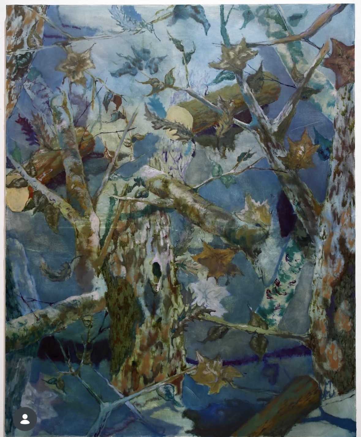 Blue-green layered landscape artwork by Henry Swanson.