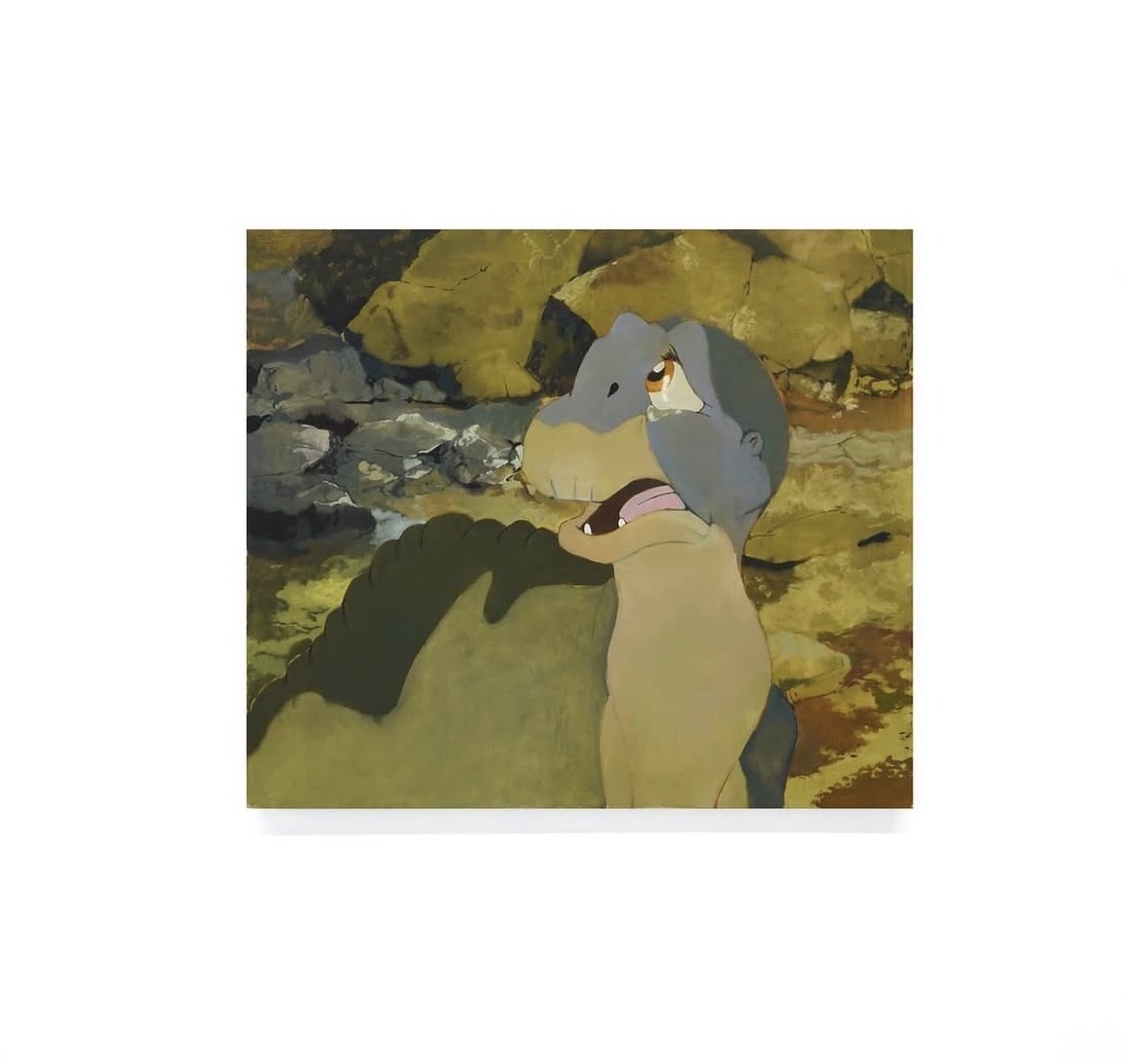 Small artwork by Henry Swanson depicting a gray cartoon duck in a landscape.