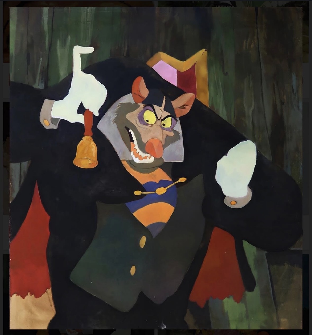 Artwork by Henry Swanson depicting a cartoon cat in a dark uniform.