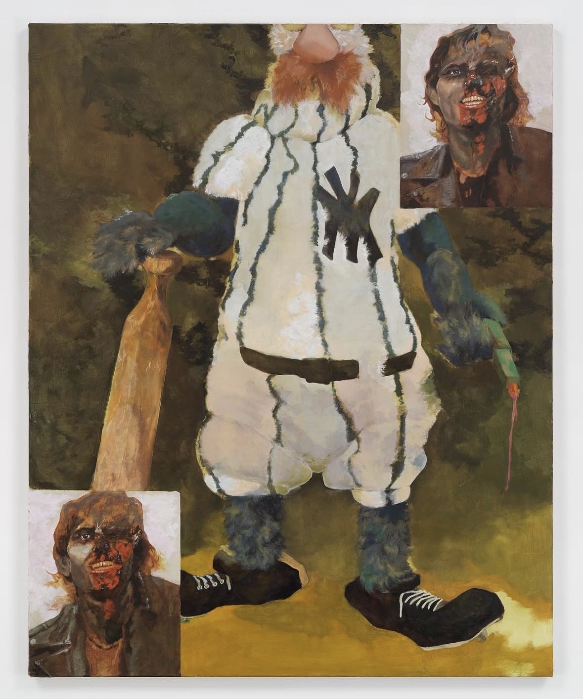 Figurative portrait by Henry Swanson with a central figure in white clothing.
